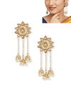 Antiqe Stone indian New Sparkly Designer For Party And Functions Latest Earrings Collection 1845